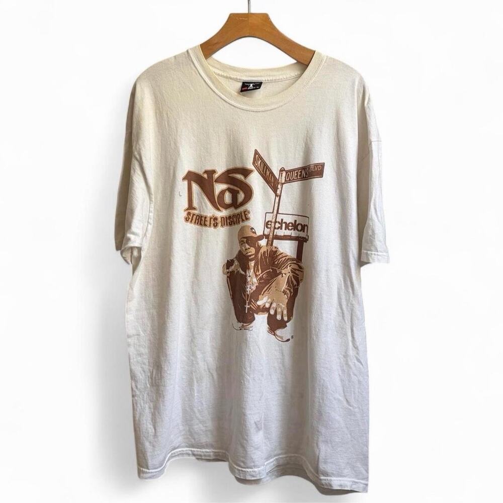 Vintage Y2K NAS Street Disciple Rap Hip Hop Promo Mens XL New York Tee